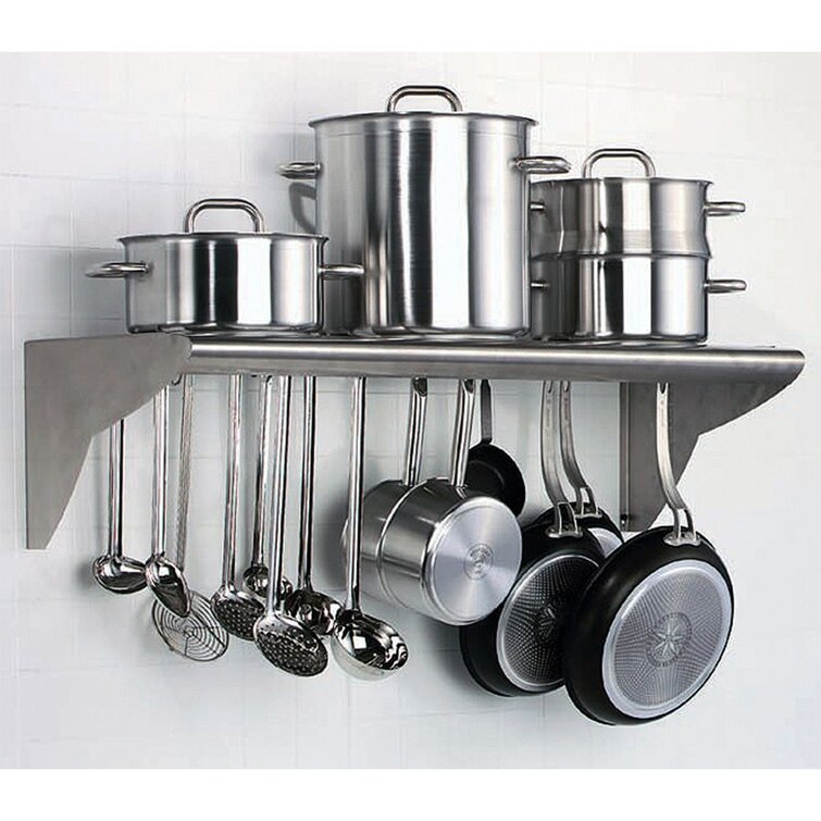 Stainless steel wall 2025 rack for kitchen